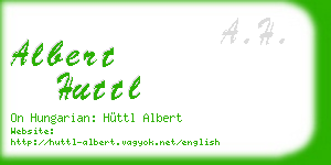 albert huttl business card