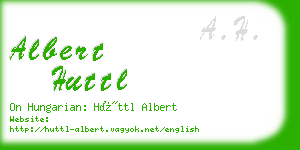 albert huttl business card